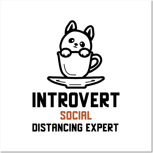 Introvert Social Distancing Expert Wall Art by Jitesh Kundra